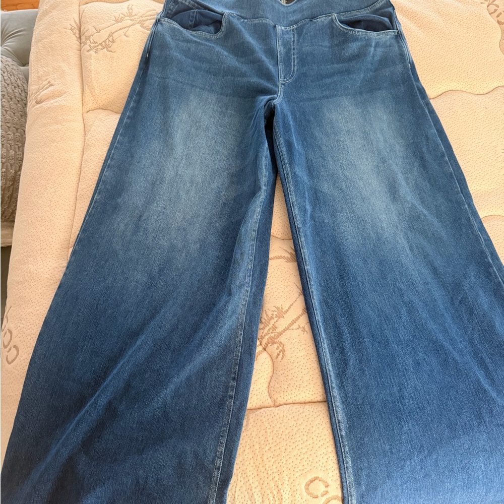 HALARA Deep Blue Wide Leg Jeans